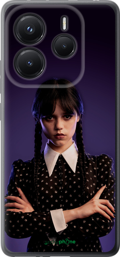 Силиконовый чехол Wednesday v3 для Xiaomi Redmi Note 14 5G - 5517u-3811 изображение 