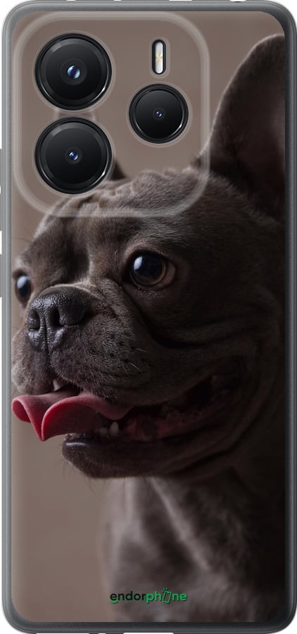 Силиконовый чехол Милый бульдог для Xiaomi Redmi Note 14 5G - 5546u-3811 изображение 