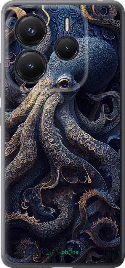Силиконовый чехол Осьминог для Xiaomi Redmi Note 14 5G - 5551u-3811 изображение 