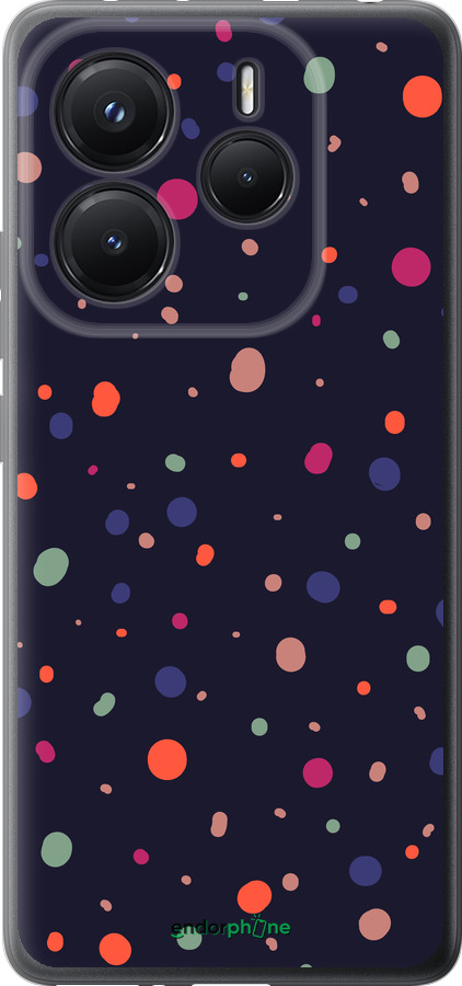 Силиконовый чехол Горошек v2 для Xiaomi Redmi Note 14 5G - 5599u-3811 изображение 