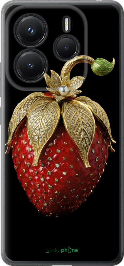Силиконовый чехол Клубника v3 для Xiaomi Redmi Note 14 5G - 5638u-3811 изображение 