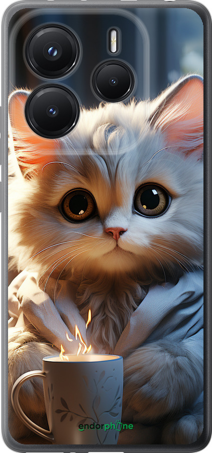 Силиконовый чехол White cat для Xiaomi Redmi Note 14 5G - 5646u-3811 изображение 