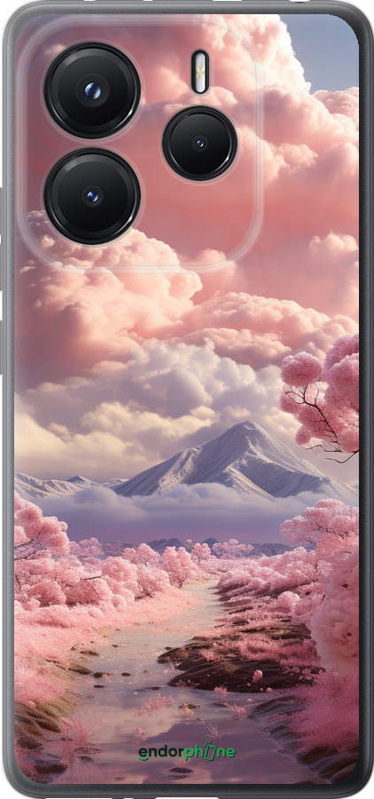 Силіконовий чехол Рожеві хмари для Xiaomi Redmi Note 14 5G - 5660u-3811 изображение 