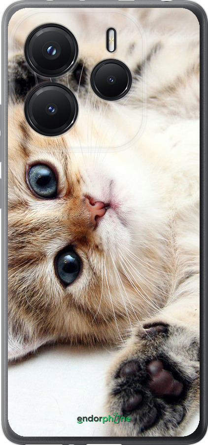 Силиконовый чехол Котик для Xiaomi Redmi Note 14 5G - 6024u-3811 изображение 