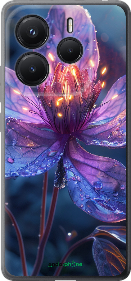 Силиконовый чехол Магический цветок для Xiaomi Redmi Note 14 5G - 6038u-3811 изображение 