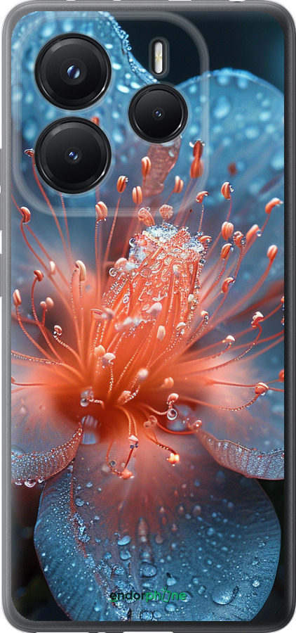 Силиконовый чехол Роса на цветке для Xiaomi Redmi Note 14 5G - 6039u-3811 изображение 