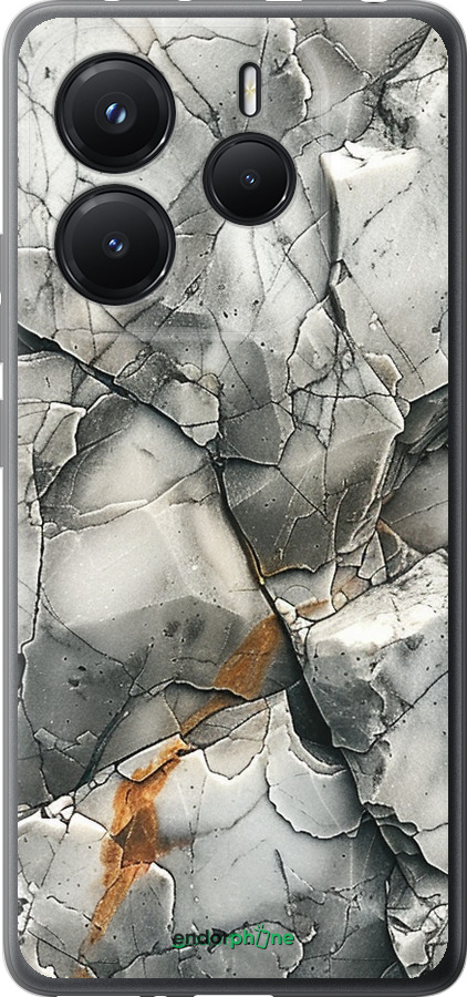 Силіконовий чехол Сірий мармур для Xiaomi Redmi Note 14 5G - 6041u-3811 изображение 