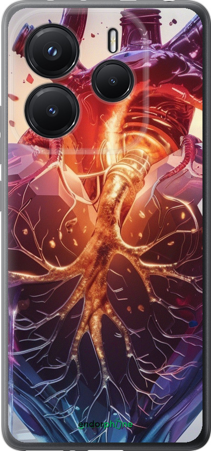 Силіконовий чехол Crystal Heart для Xiaomi Redmi Note 14 5G - 6070u-3811 изображение 