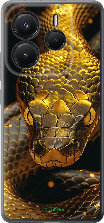 Силіконовий чехол Golden snake для Xiaomi Redmi Note 14 5G - 6072u-3811 изображение 