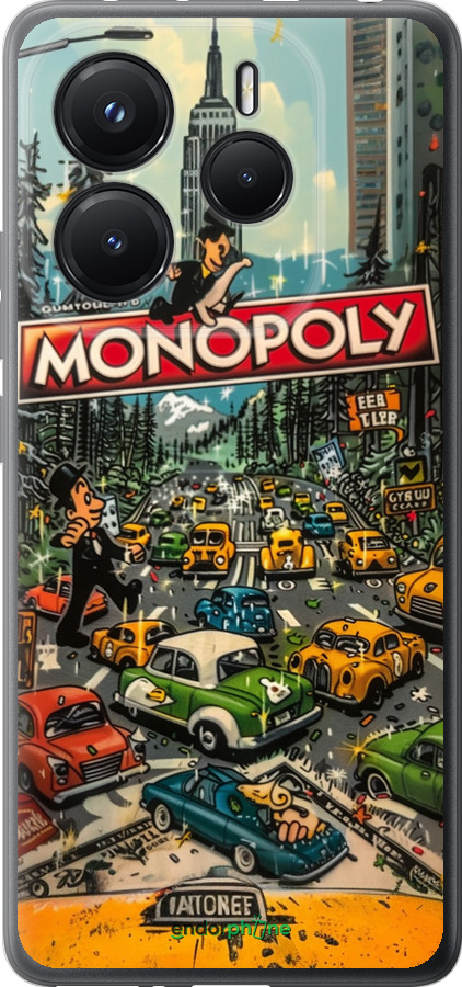Силіконовий чехол Міський драйв Monopoly для Xiaomi Redmi Note 14 5G - 6088u-3811 изображение 