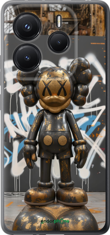 Силіконовий чехол Bronze kaws v3 для Xiaomi Redmi Note 14 5G - 6099u-3811 изображение 