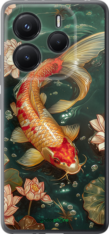 Силіконовий чехол Мелодія Лотоса для Xiaomi Redmi Note 14 5G - 6106u-3811 изображение 