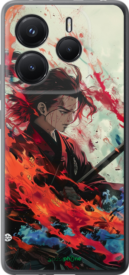 Силиконовый чехол Битва стихий для Xiaomi Redmi Note 14 5G - 6110u-3811 изображение 