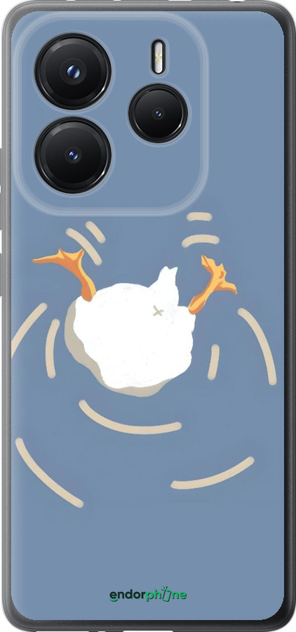 Силіконовий чехол Гусь ныряет для Xiaomi Redmi Note 14 5G - 6275u-3811 изображение 