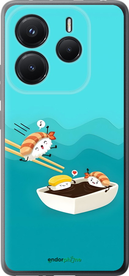 Силіконовий чехол Суші для Xiaomi Redmi Note 14 5G - 6354u-3811 изображение 