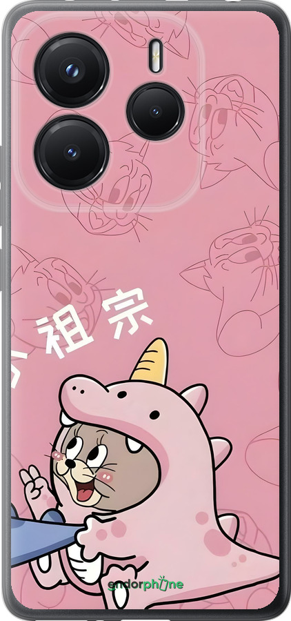 Силіконовий чехол Том і джеррі 2 для Xiaomi Redmi Note 14 5G - 6359u-3811 изображение 