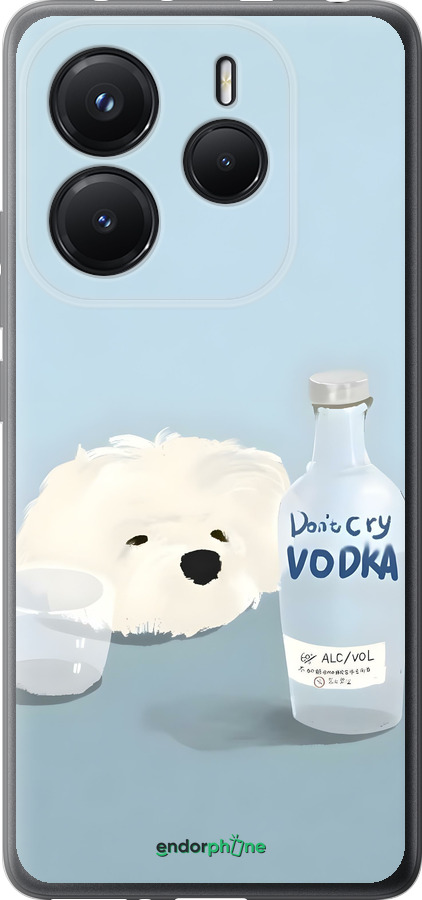 Силиконовый чехол Пес водка для Xiaomi Redmi Note 14 5G - 6368u-3811 изображение 