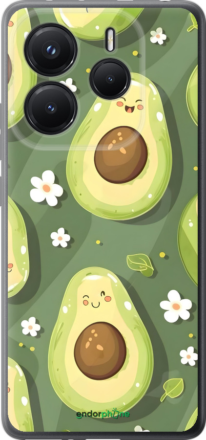 Силиконовый чехол Авокадо для Xiaomi Redmi Note 14 5G - 6380u-3811 изображение 