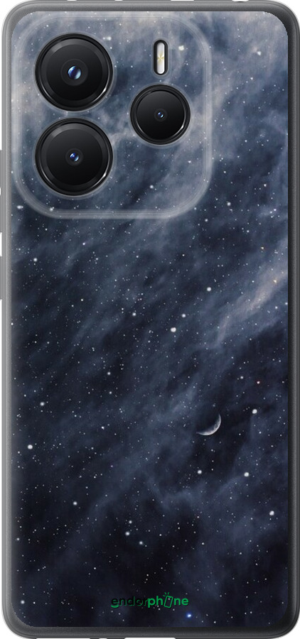 Силиконовый чехол Голубые облака, Голубая луна для Xiaomi Redmi Note 14 5G - 6398u-3811 изображение 