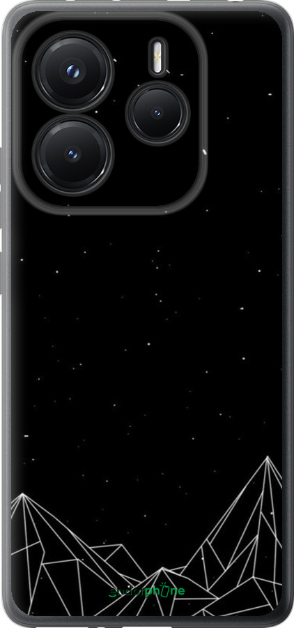 Силіконовий чехол Чорно білі абстрактні гори для Xiaomi Redmi Note 14 5G - 6437u-3811 изображение 