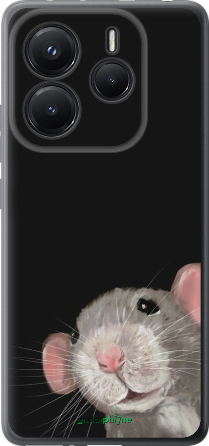 Силиконовый чехол The Peeking Rat для Xiaomi Redmi Note 14 5G - 6442u-3811 изображение 