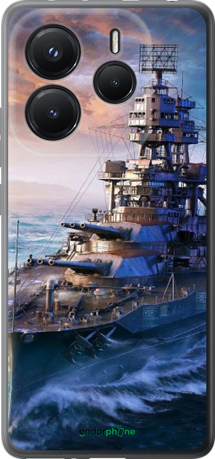 Силіконовий чехол Військовий корабель, world of tanks, wargaming для Xiaomi Redmi Note 14 5G - 6461u-3811 изображение 
