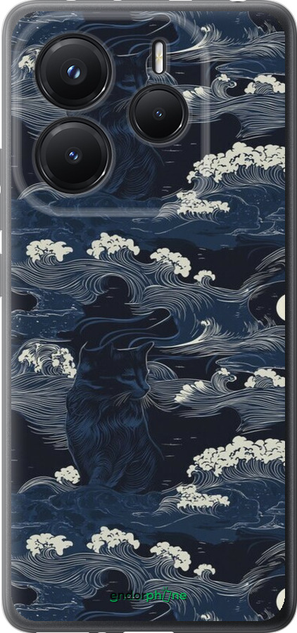 Силіконовий чехол Морська тематика у стилі арт-деко для Xiaomi Redmi Note 14 5G - 6520u-3811 изображение 