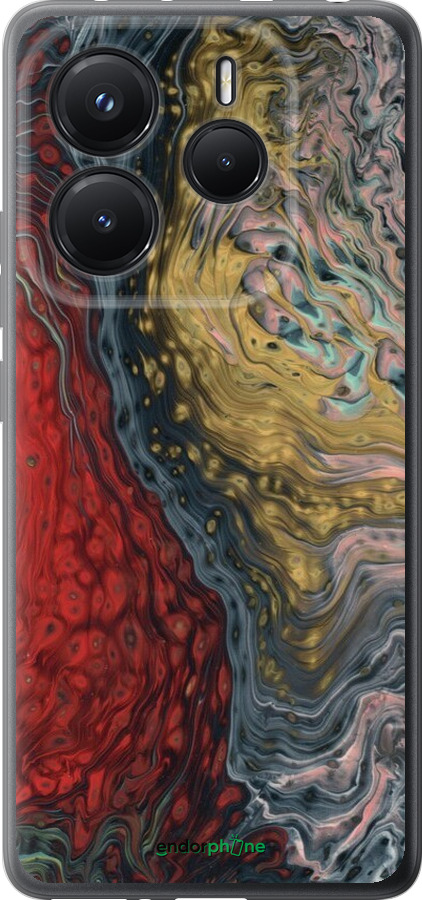 Силиконовый чехол С изображением абстрактной живописи для Xiaomi Redmi Note 14 5G - 6530u-3811 изображение 