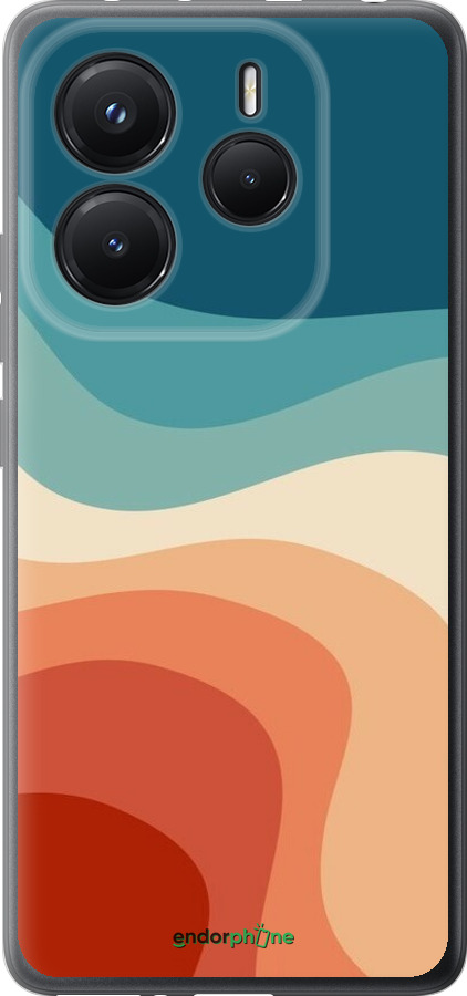 Силіконовий чехол У стилі ретро з хвилями для Xiaomi Redmi Note 14 5G - 6531u-3811 изображение 