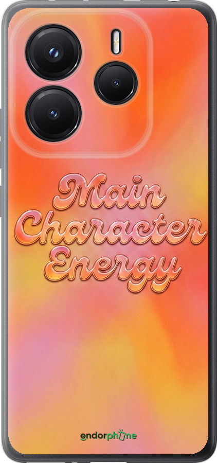 Силиконовый чехол Aura Gradient Main Character Energy Aesthetic Y2K для Xiaomi Redmi Note 14 5G - 6783u-3811 изображение 