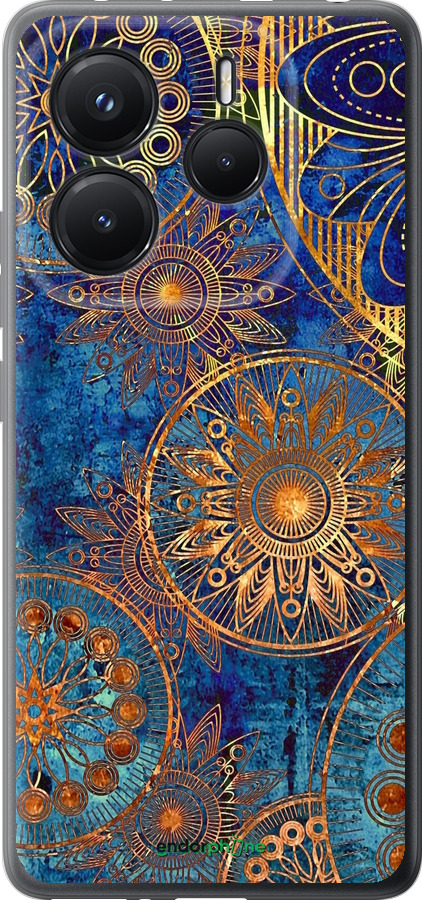 Силиконовый чехол Золотой узор для Xiaomi Redmi Note 14 5G - 678u-3811 изображение 