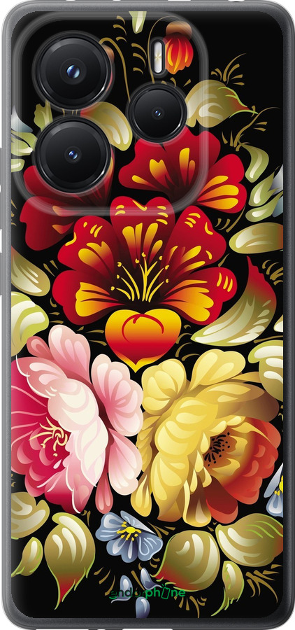 Силіконовий чехол Хохлома 6 для Xiaomi Redmi Note 14 5G - 829u-3811 изображение 