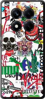 TPU чехол Many different logos для Xiaomi Redmi Note 14 Pro 4G - 4022b-3808 изображение 