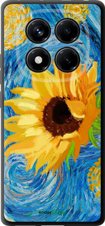 TPU чехол Цветы желто-голубые для Xiaomi Redmi Note 14 Pro 4G - 5308b-3808 изображение 