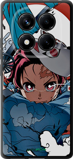 TPU чехол Танджиро Камадо для Xiaomi Redmi Note 14 Pro 4G - 5574b-3808 изображение 