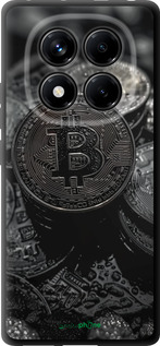 TPU чехол Black Bitcoin для Xiaomi Redmi Note 14 Pro 4G - 6090b-3808 изображение 
