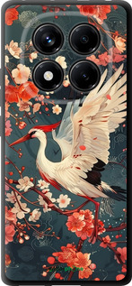 TPU чехол Сакура и аист для Xiaomi Redmi Note 14 Pro 4G - 6108b-3808 изображение 