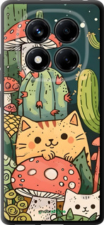 TPU чехол Коты грибы для Xiaomi Redmi Note 14 Pro 4G - 6321b-3808 изображение 