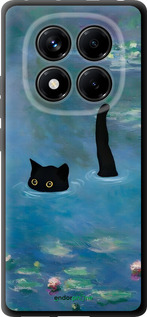 TPU чехол С изображением кота и водяной лилии Monet для Xiaomi Redmi Note 14 Pro 4G - 6519b-3808 изображение 