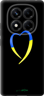 TPU чехол Жёлто-голубое сердце для Xiaomi Redmi Note 14 Pro 4G - 885b-3808 изображение 