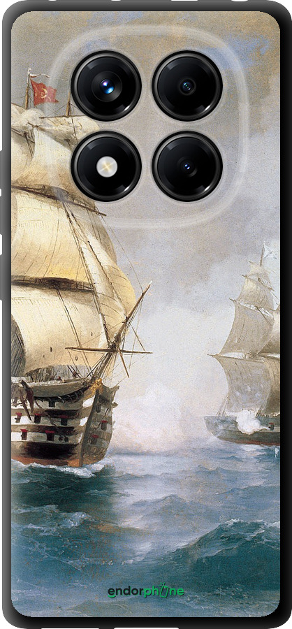 TPU чехол Айвазовский. Корабли для Xiaomi Redmi Note 14 Pro 4G - 160b-3808 изображение 