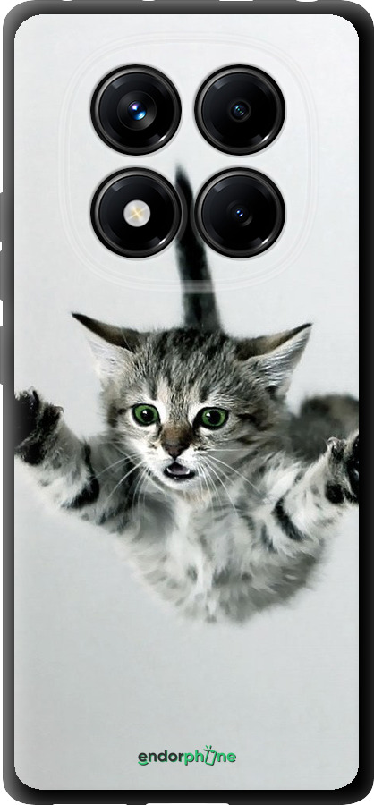 TPU чехол Летящий котёнок для Xiaomi Redmi Note 14 Pro 4G - 2322b-3808 изображение 