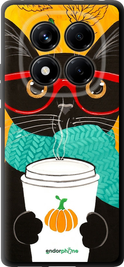 TPU чехол Осенний кот для Xiaomi Redmi Note 14 Pro 4G - 4026b-3808 изображение 