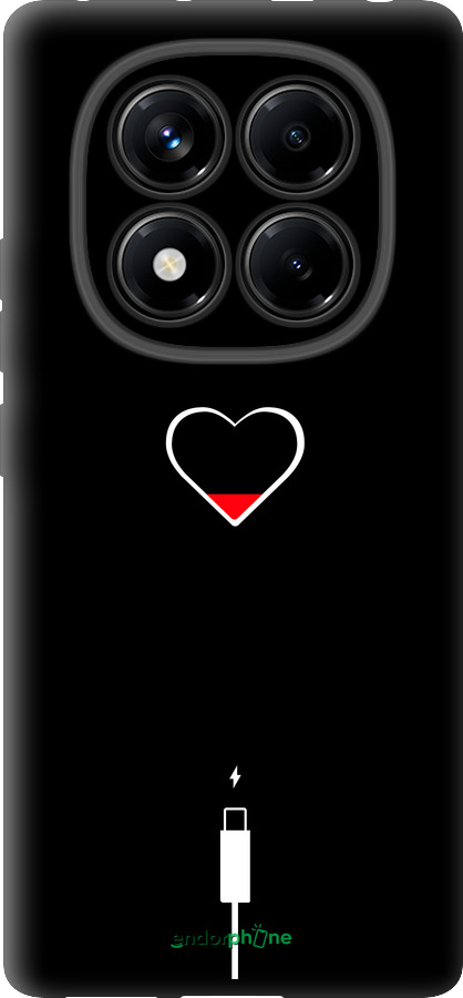 TPU чехол Подзарядка сердца для Xiaomi Redmi Note 14 Pro 4G - 4274b-3808 изображение 