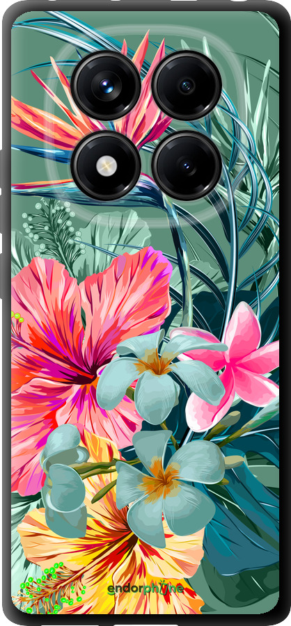 TPU чехол Тропические цветы v1 для Xiaomi Redmi Note 14 Pro 4G - 4667b-3808 изображение 