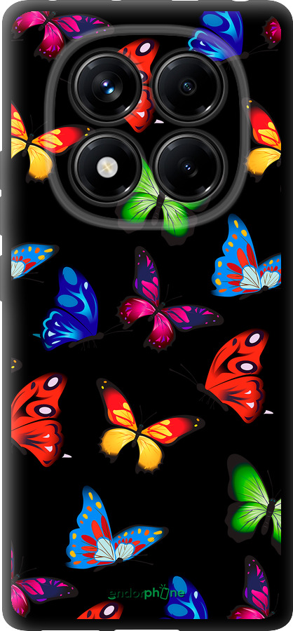 TPU чехол Красочные мотыльки для Xiaomi Redmi Note 14 Pro 4G - 4761b-3808 изображение 