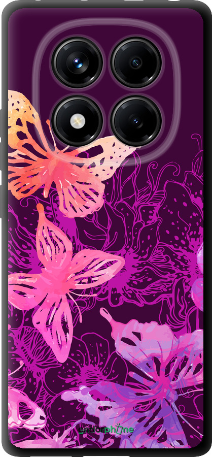 TPU чехол Бабочки v2 для Xiaomi Redmi Note 14 Pro 4G - 5475b-3808 изображение 