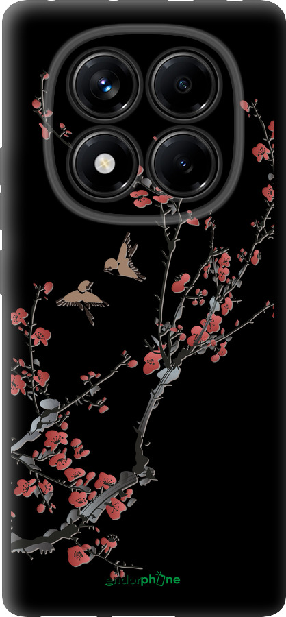 TPU чехол Сакура v2 для Xiaomi Redmi Note 14 Pro 4G - 5538b-3808 изображение 