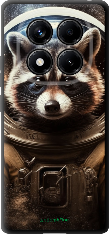 TPU чехол Raccoon austronaut для Xiaomi Redmi Note 14 Pro 4G - 5581b-3808 изображение 