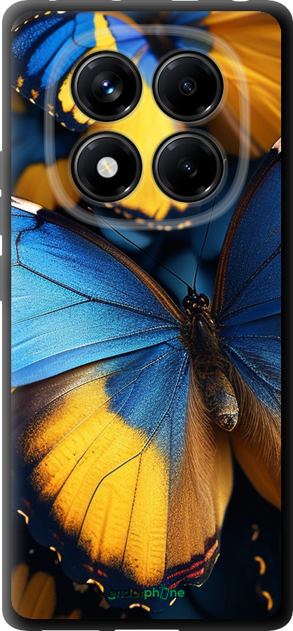TPU чехол Жовто-блакитні метелики для Xiaomi Redmi Note 14 Pro 4G - 6046b-3808 изображение 